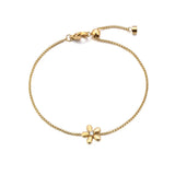 Dainty Gold Flower Charm Bracelet