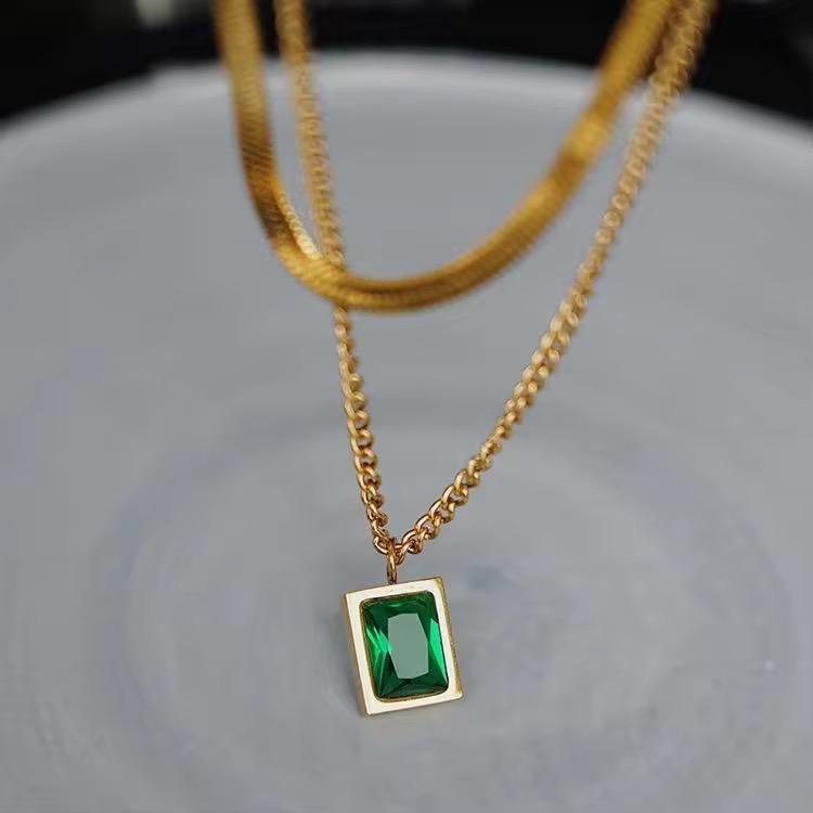 Emerald Green Zircon Pendant