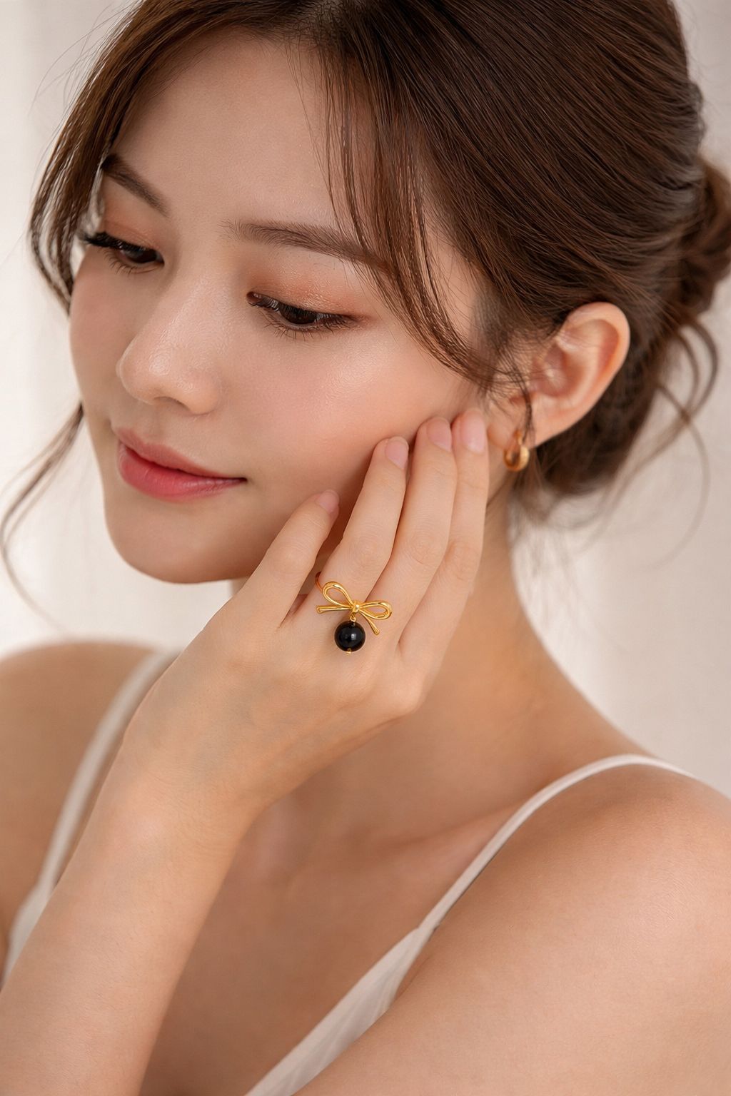 Dainty Gold Bow Ring