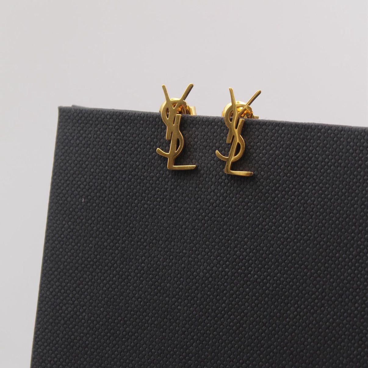 Gold Monogram Stud Earrings