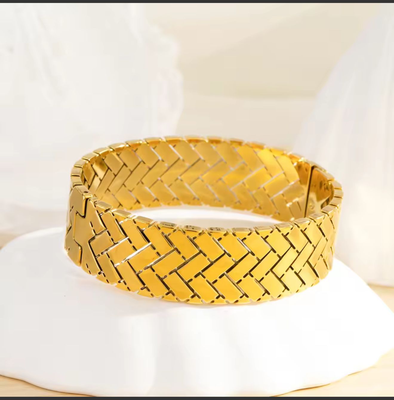 Herringbone Weave Bangle
