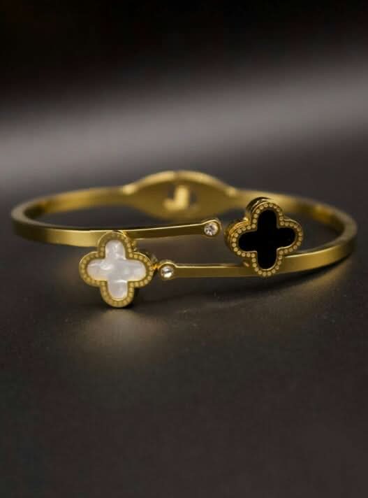 Double Vancleef Stainless Steel Bangle