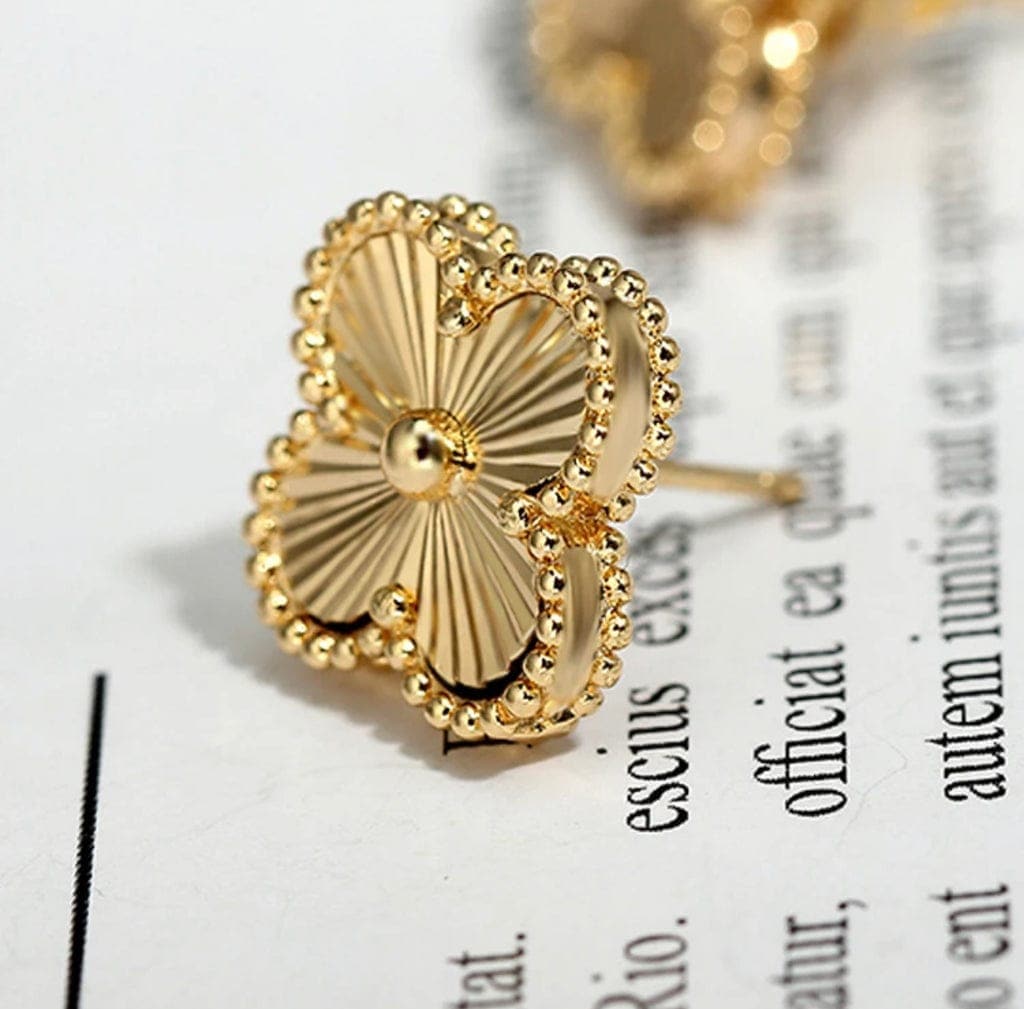 Golden Clover Earrings Black | Jewelry Online | Jewelry Store