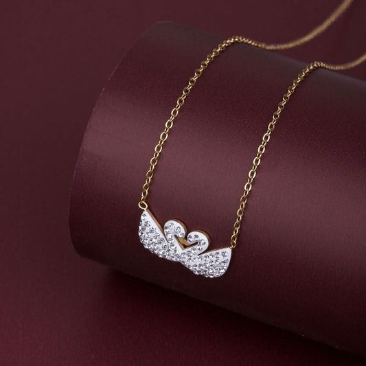 White Double Swan Necklace – Elegant & Timeless Luxury Jewelry