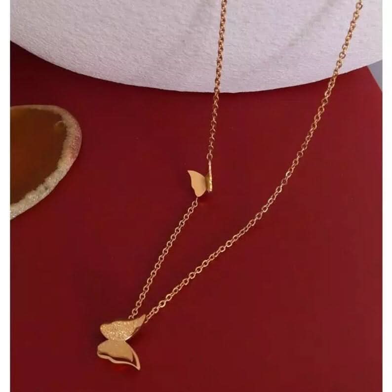 Golden Fancy butterfly necklace - Crazy Women
