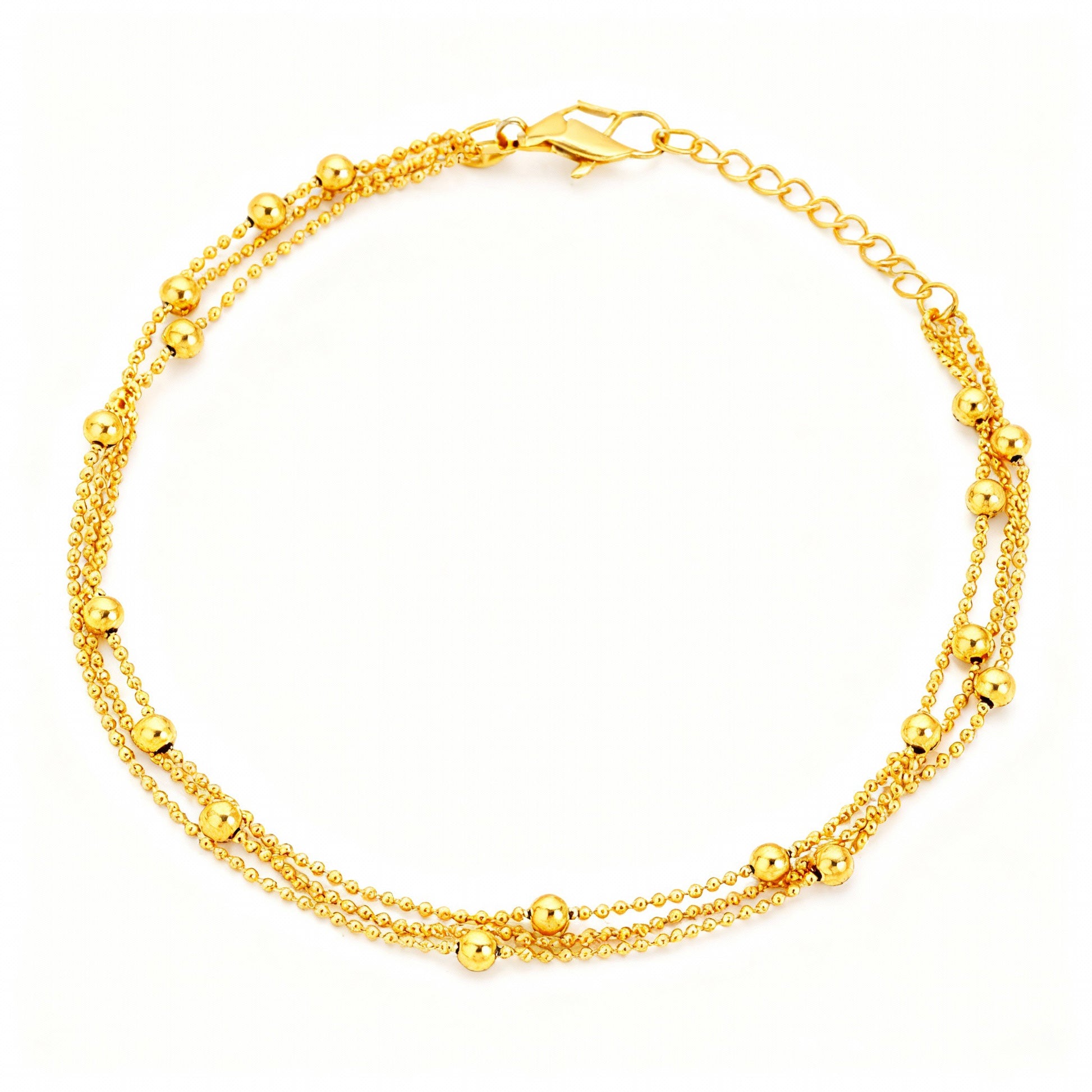 Elegant Gold Multi-Layer Beaded Bracelet for Women