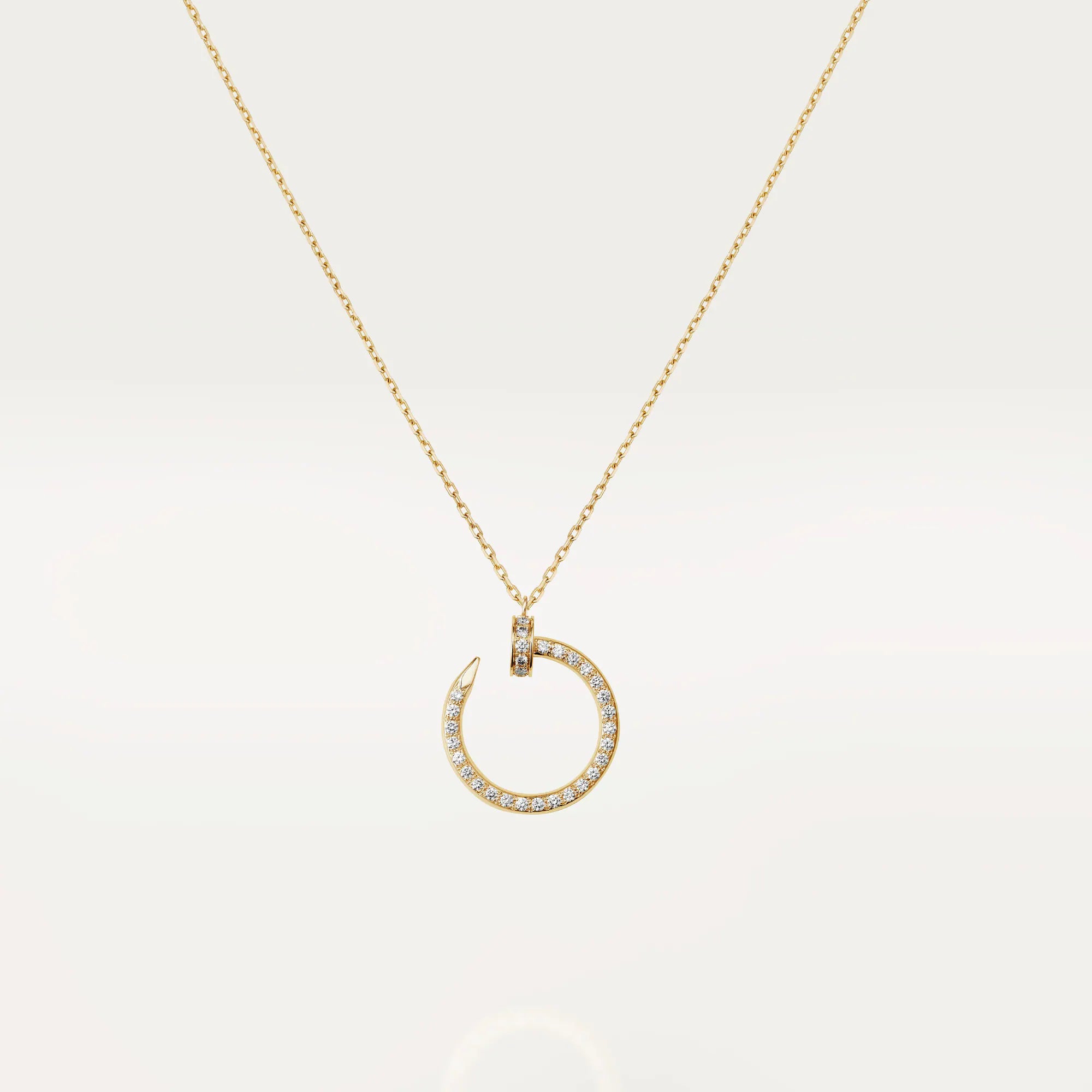 Elegant Gold Circle Pendant Necklace with Sparkling Stones - Crazy Women