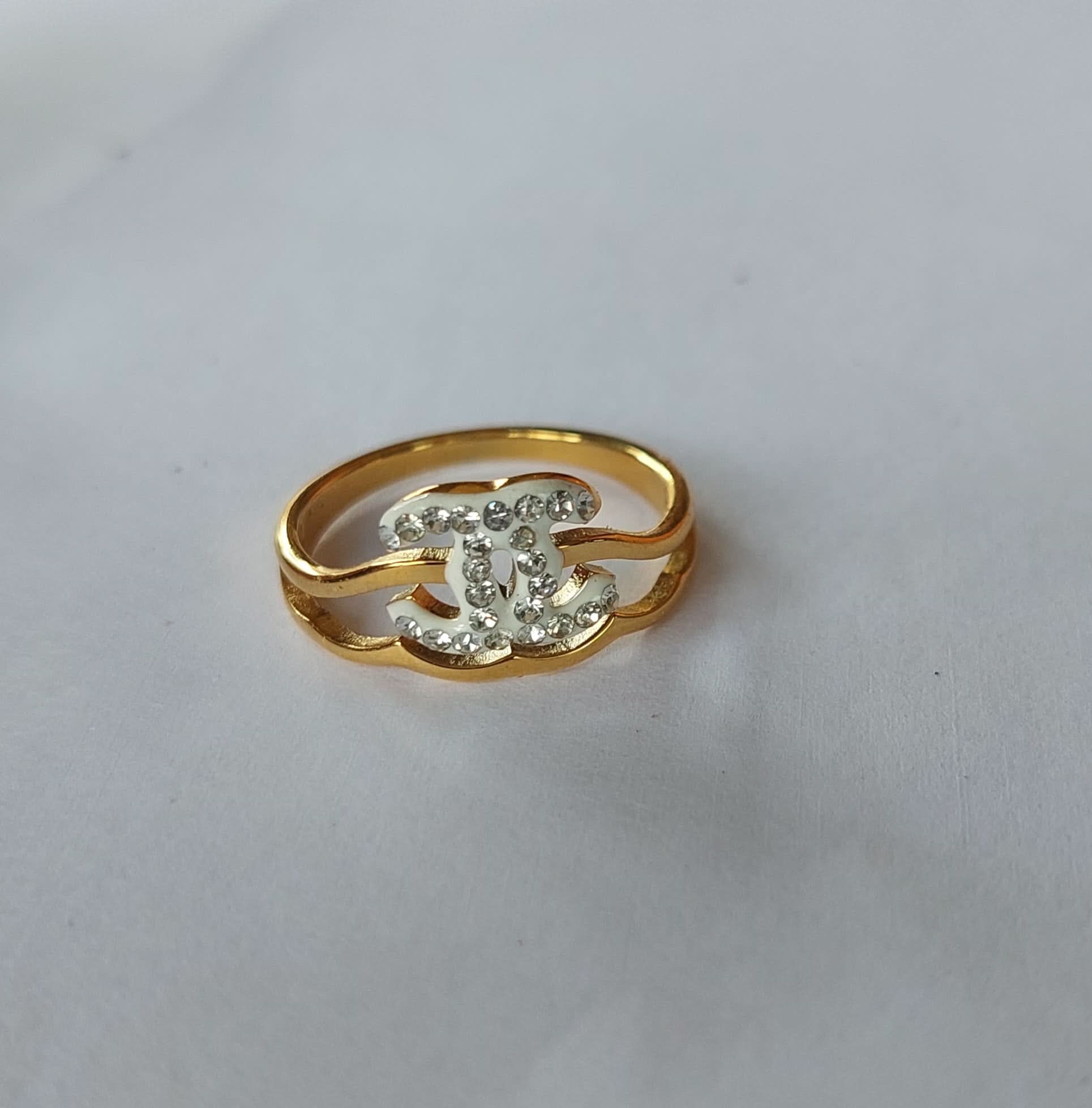 Golden CC Ring  | Jewellery Shop| Jewellery Store - Crazy Women