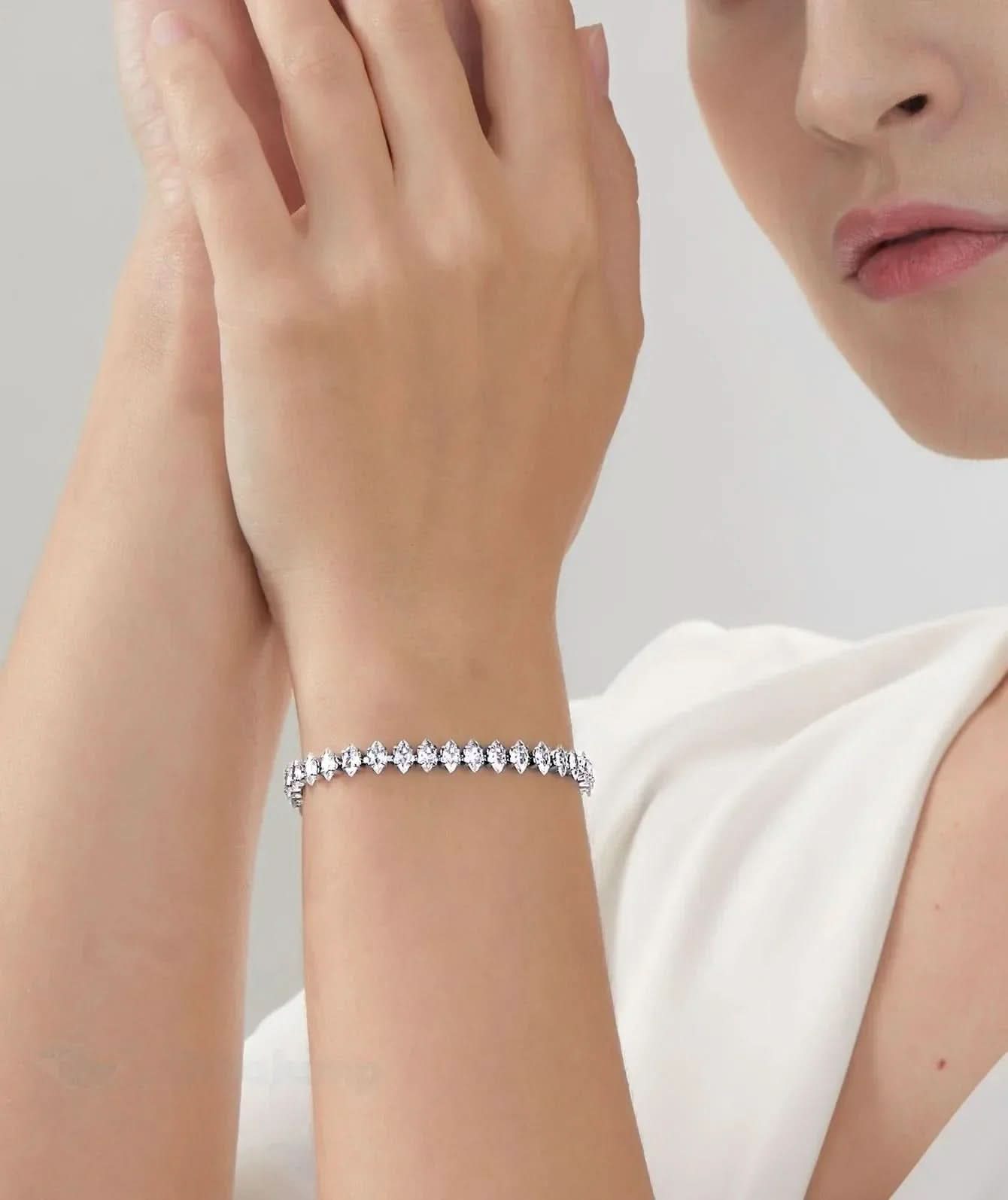 Elegant Silver Tennis Bracelet – Classic & Timeless Jewelry - Crazy Women