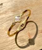White Single Vancleef Gold Bangle | Jewelry Store | Jewelry Shop - Crazy Women