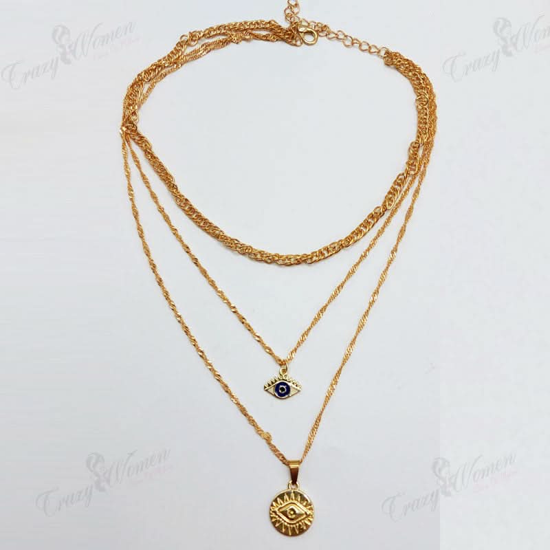 Three Layer Eye Pendant Necklace | Jewelry Online | Jewelry Store