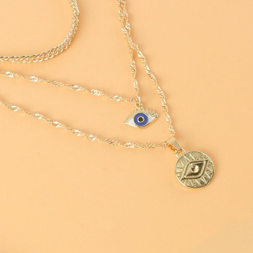 Three Layer Eye Pendant Necklace | Jewelry Online | Jewelry Store