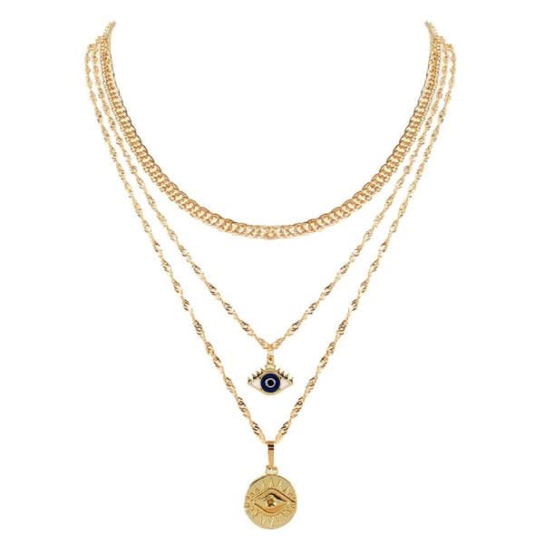 Three Layer Eye Pendant Necklace | Jewelry Online | Jewelry Store