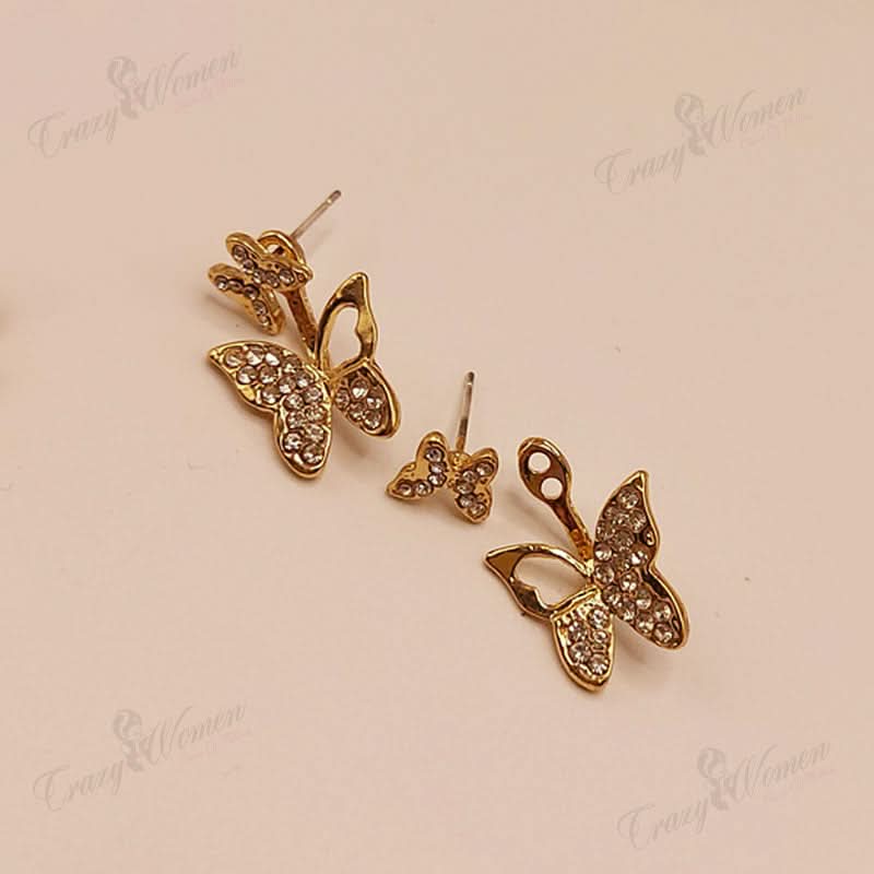 Aesthetic Golden Butterfly Earrings - Elegant & Stylish Jewelry