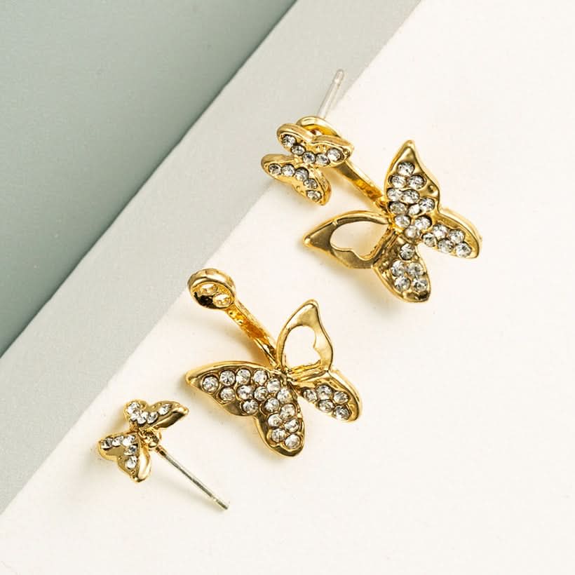 Aesthetic Golden Butterfly Earrings - Elegant & Stylish Jewelry